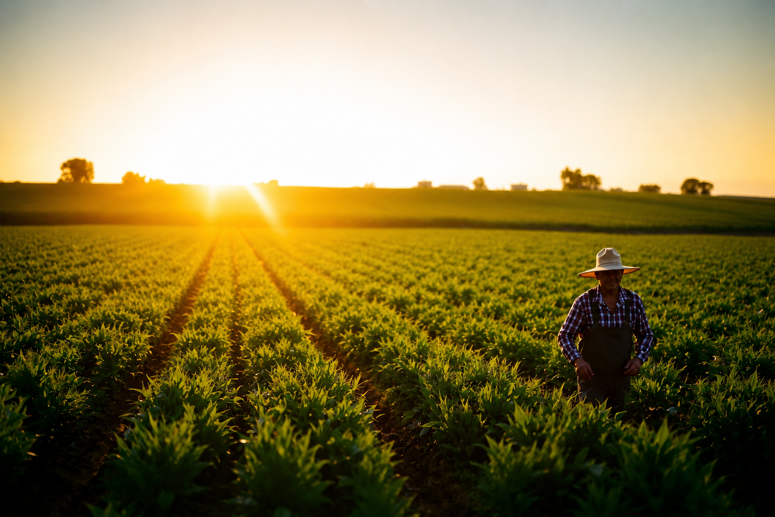 H-2A farmworkers at sunrise